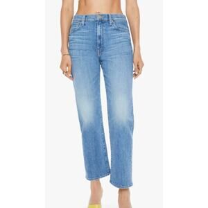 Mother The Ditcher Zip Crop Slouchy Jeans Ankle Denim Straight Loose Fit 28 NWT